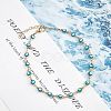 Christmas Brass Evil Eye Enamel Link Chain Anklets for Women WGC2D50-01-1
