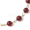 Natural Amber Beads Link Bracelets BJEW-JB13484-02-3
