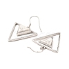 Natural Howlite Triangle Dangle Earrings EJEW-Z024-10A-P-2
