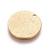 Ion Plating(IP) 304 Stainless Steel Textured Pendants X-STAS-I098-01-15mm-G-2