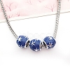 Christmas Theme Alloy Enamel European Beads MPDL-Q213-22P-1