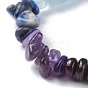 Kids 7 Chakra Natural Mixed Stone Chip Beads Stretch Bracelet with Heart BJEW-JB07377-4