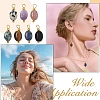 35Pcs 7 Style Natural Mixed Stone Pendants PALLOY-YW00142-6