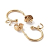 Ion Plating(IP) 304 Stainless Steel Half Hoop Earrings STAS-Z028-B01-G-01-2