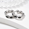 Brass Micro Pave Cubic Zirconia Huggie Hoop Earrings LS-EJEW-K083-34P-A-4