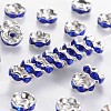 Brass Grade A Rhinestone Spacer Beads RSB028NF-15-1
