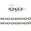 Brass Flat Oval Cable Chains X-CHC025Y-AB-3