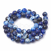 Dyed Natural Crackle Agate Beads Strands G-T100-03A-2