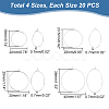316 Surgical Stainless Steel Hoop Earrings Findings STAS-UN0002-79P-3