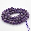 Natural Amethyst Round Beads Strands G-N0120-11A-8mm-2