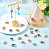 32Pcs 8 Colors Glass Connector Charms GLAA-AR0001-31-6