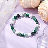 8.5mm Round Natural Moss Agate & Howlite & Natural Green Aventurine & Synthetic Malachite Bead Stretch Bracelets for Women BJEW-JB10944-04-4