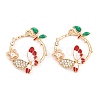 Rack Plating Alloy Enamel Pendants LS-FIND-A040-04KCG-01-1