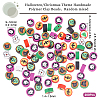 200Pcs Halloween/Christmas Theme Handmade Polymer Clay Beads CLAY-SC0001-44-2