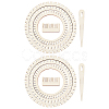 Gear Shape Wooden Cicular Weaving Loom Sets WOOD-WH0029-09-1