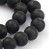 Frosted Glass Round Bead Strands GLAA-J064-8mm-02-1