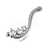 Brass Micro Pave Clear Cubic Zirconia Connector Charms CU-CBA3569-04P-D-2