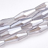 Electroplated Glass Beads Strands EGLA-S174-06H-1
