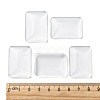 Transparent Rectangle Glass Cabochons GGLA-R025-33x23-2