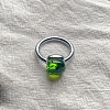 Square 304 Stainless Steel with Glass Finger Rings FS-WG8AAFA-19-1