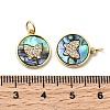 Brass Micro Pave Cubic Zirconia Pendants KK-K384-22A-G-3
