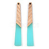 Translucent Resin & Walnut Wood Big Pendants X-RESI-TAC0017-46-B01-2