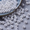 White Chunky Imitation Loose Acrylic Round Spacer Pearl Beads for Kids Jewelry X-PACR-5D-1-1