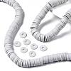 Flat Round Handmade Polymer Clay Beads CLAY-R067-10mm-39-3