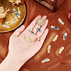 18Pcs 6 Colors Zinc Alloy Enamel Cabochons MRMJ-AR0001-15-3