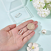 2Pcs 925 Sterling Silver Spring Ring Clasps STER-WR0001-08-3
