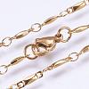 304 Stainless Steel Chain Necklaces STAS-P164-08G-2