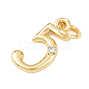 Brass Micro Pave Clear Cubic Zirconia Charms KK-P339-27G-05-2
