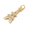 Brass Cubic Zirconia Pendants LS-KK-M278-15G-2