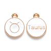 Alloy Enamel Pendants X-ENAM-S124-01A-04C-1