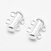 Sterling Silver Slide Lock Clasps STER-K035-01-1