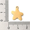 Ion Plating(IP) 304 Stainless Steel Enamel Pendants STAS-Q301-03G-3