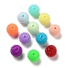 Chunky Resin Rhinestone Bubblegum Ball Beads RESI-S259-A-1