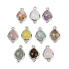 Natural Mixed Gemstone Faceted Connector Charms G-L514-048G-1