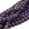 Natural Amethyst Round Bead Strands G-I168-09-10mm-1