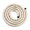 Flat Round Handmade Polymer Clay Beads CLAY-R067-6.0mm-02-3