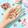 32Pcs 8 Styles Alloy Enamel Pendants ENAM-YW0005-15-4