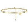 Heart Brass with Crystal Rhinestone Anklets FS-WGC43DA-17-1