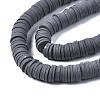 Flat Round Handmade Polymer Clay Beads CLAY-R067-10mm-41-3