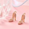 2Pcs Alloy Enamel Stilettos Pendants ENAM-YW0002-30D-6