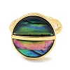 Brass Open Cuff Rings RJEW-K265-05G-3