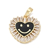 Rack Plating Brass Micro Pave Clear Cubic Zirconia Pendants KK-A224-15G-2