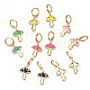 Brass Micro Pave Cubic Zirconia Huggie Hoop Earrings EJEW-T014-32G-NF-2