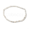 Faceted Rondelle Natural Labradorite Beads Stretch Bracelets BJEW-JB06383-09-1