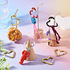 5Pcs Zinc Alloy Spring Gate Rings FIND-TA0009-73J-7