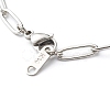 Non-Tarnish 304 Stainless Steel Paperclip Chains Necklace NJEW-JN03593-02-6